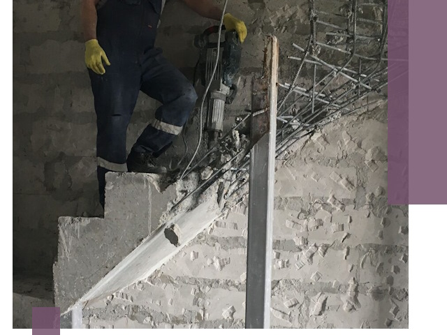 Демонтаж металлических и бетонных лестниц в Глазове