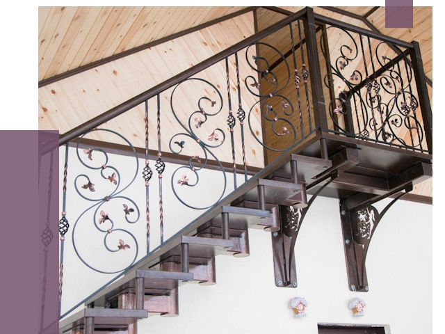 Кованые лестницы в Глазове от 79583 руб. под ключ