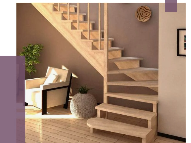 Изготовление Г-образных лестниц в Глазове от 18876 руб. 