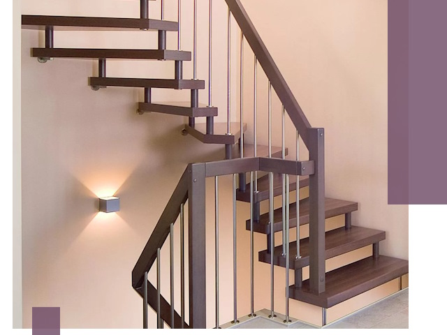 Изготовление лестниц на больцах в Глазове под ключ