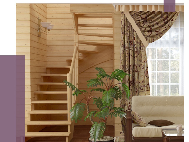 Лестницы для дачи в Глазове от 75757 руб.  | ПРОЛЁТ-Глз