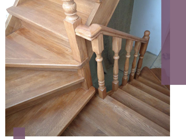 Дубовые лестницы под ключ в Глазове: изготовление и монтаж