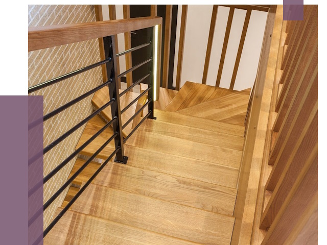 Лестницы из ясеня в Глазове под ключ от 9999 руб. 