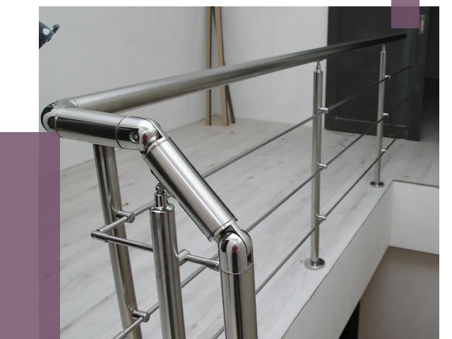 Перила из нержавеющей стали в Глазове от 8979 руб. под ключ | ПРОЛЁТ-Глз