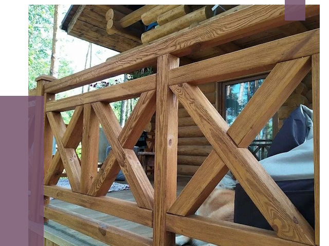 Деревянные перила под ключ в Глазове от 7652 руб. 