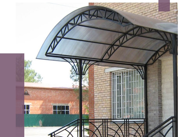 Металлические навесы и козырьки в Глазове от 12754 руб.