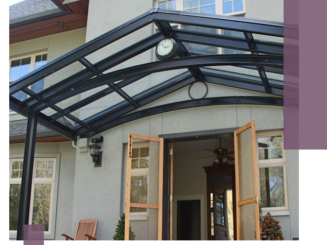 Изготовление и монтаж навесов и козырьков в Глазове