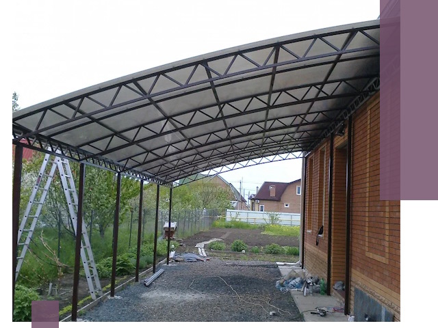 Профессиональный монтаж навесов под ключ в Глазове