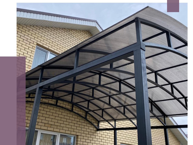 Монтаж козырьков в Глазове от 11478 руб. | ПРОЛЁТ-Глз