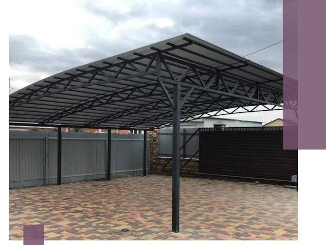 Недорогие навесы под ключ в Глазове — изготовление и монтаж