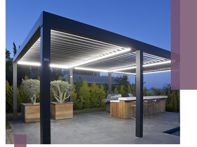 Навесы отдельно стоящие под ключ в Глазове из металла и поликарбоната