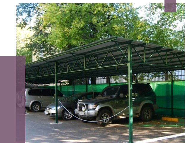 Навесы для парковки в Глазове от 80094 руб. заказать | ПРОЛЁТ-Глз