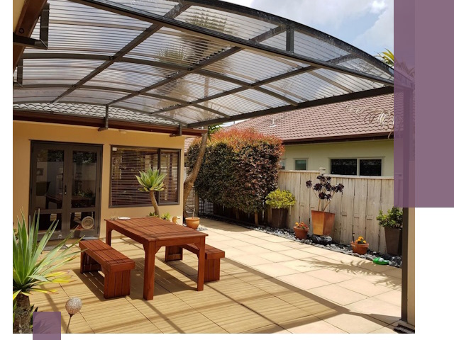 Навесы во двор под ключ в Глазове — изготовление и монтаж