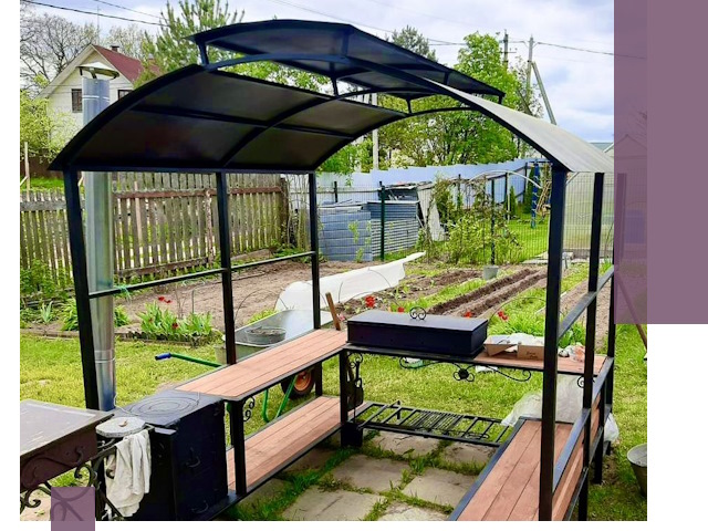 Навесы для барбекю в Глазове: изготовление, монтаж и демонтаж