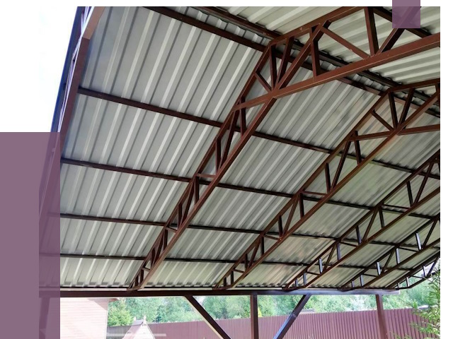 Навесы из профнастила в Глазове от 7346 руб. | ПРОЛЁТ-Глз