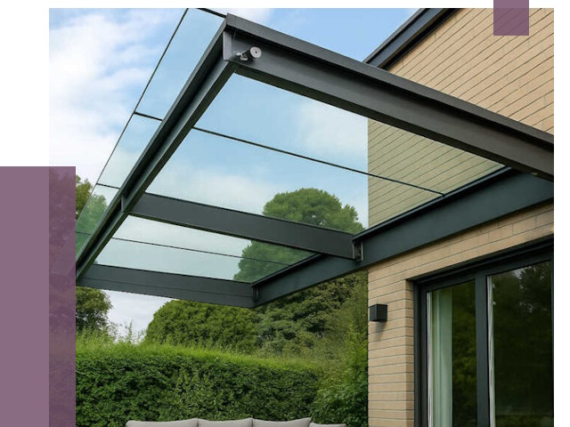 Стеклянные навесы и козырьки в Глазове от 12244 руб.