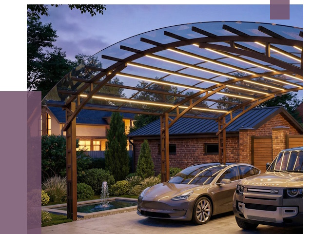 Металлические навесы в Глазове от 12652 руб. под ключ — ПРОЛЁТ-Глз