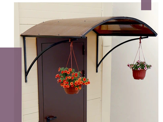 Козырьки над входом в Глазове от 14794 руб.  | ПРОЛЁТ-Глз