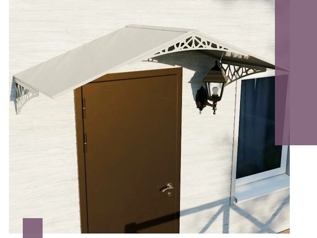 Металлические козырьки на входы и террасы в Глазове