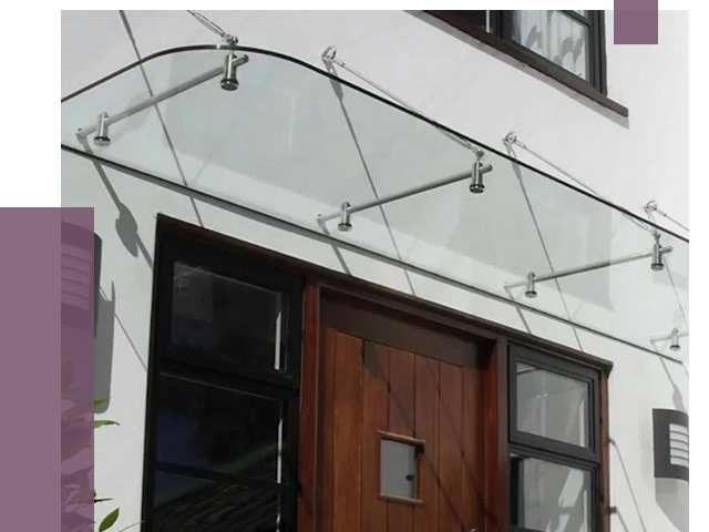 Стеклянные козырьки в Глазове от 18876 руб. | ПРОЛЁТ-Глз