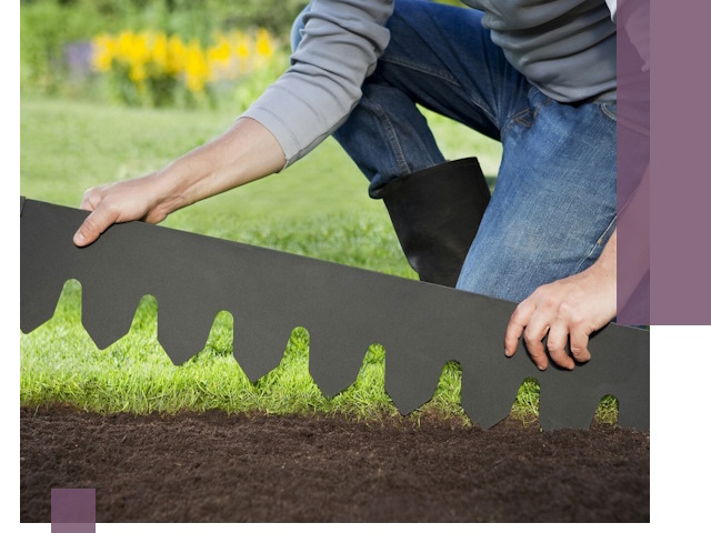 Металлические бордюры для газона в Глазове — изготовление и монтаж