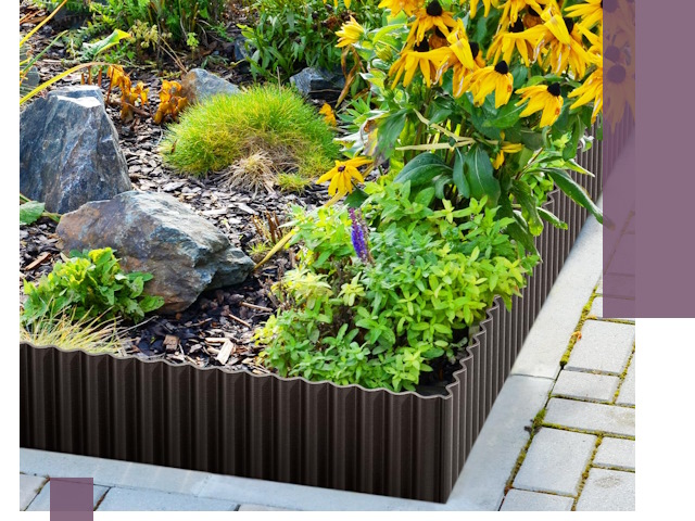 Металлические бордюры для клумб в Глазове — производство и монтаж