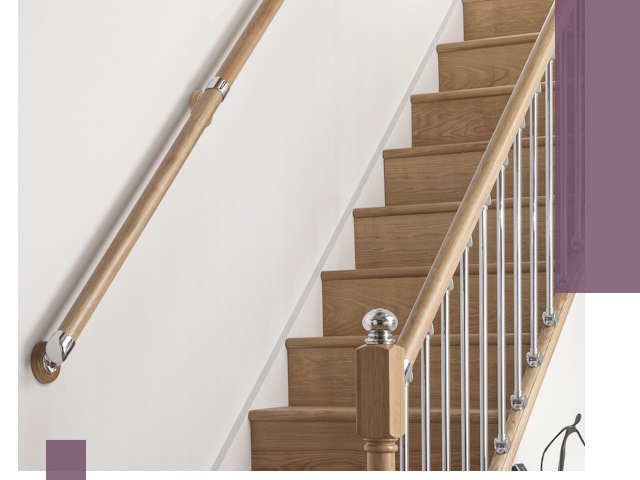 Пристенные поручни из стали и нержавейки под монтаж в Глазове